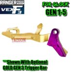 RANGER PROOF / JOHNNY GLOCK COLLABORATION VEX F3 PURPLE GOLD ADJUSTABLE TRIGGER for GLOCK GEN 1 2 3 4 5 - 17 19 19X 20 21 22 23 24 26 27 31 32 33 34 35 37 36 38 39 43 43x 45 48 - Image 6