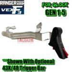 RANGER PROOF / JOHNNY GLOCK COLLABORATION VEX F3 Black RED ADJUSTABLE TRIGGER for GLOCK GEN 1 2 3 4 5 - 17 19 19X 20 21 22 23 24 26 27 31 32 33 34 35 37 36 38 39 43 43x 45 48 - Image 8