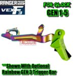 RANGER PROOF / JOHNNY GLOCK COLLABORATION VEX F3 ZOMBIE GREEN ADJUSTABLE TRIGGER for GLOCK GEN 1 2 3 4 5 - 17 19 19X 20 21 22 23 24 26 27 31 32 33 34 35 37 36 38 39 43 43x 45 48 - Image 7