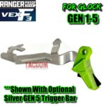 RANGER PROOF / JOHNNY GLOCK COLLABORATION VEX F3 ZOMBIE GREEN ADJUSTABLE TRIGGER for GLOCK GEN 1 2 3 4 5 - 17 19 19X 20 21 22 23 24 26 27 31 32 33 34 35 37 36 38 39 43 43x 45 48 - Image 5