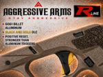 AGGRESSIVE ARMS R-LINE for GLOCK GEN 1 2 3 4 5 6 "6061 BILLET ALUMINUM" TRIGGER BLACK / GOLD - Image 2