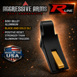 AGGRESSIVE ARMS R-LINE for GLOCK GEN 1 2 3 4 5 6 "6061 BILLET ALUMINUM" TRIGGER BLACK / GOLD - Image 3