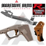 AGGRESSIVE ARMS R-LINE V2 for GLOCK 20 / 21 "STAINLESS STEEL" TRIGGER COPPER PVD - With POLISHED OEM GLOCK SP04417 TRIGGER BAR