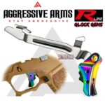 AGGRESSIVE ARMS R-LINE v2 for GLOCK GEN 5 "STAINLESS STEEL" TRIGGER RAINBOW PVD - With POLISHED TRIGGER BAR -  17 18 19 19X 22 23 26 27 31 32 33 34 35 45