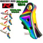 AGGRESSIVE ARMS R-LINE V2 for GLOCK GEN 1 2 3 4 5 "STAINLESS STEEL" TRIGGER RAINBOW PVD - Image 2