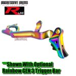 AGGRESSIVE ARMS R-LINE V2 for GLOCK GEN 1 2 3 4 5 "STAINLESS STEEL" TRIGGER RAINBOW PVD - Image 8