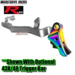 AGGRESSIVE ARMS R-LINE V2 for GLOCK GEN 1 2 3 4 5 "STAINLESS STEEL" TRIGGER RAINBOW PVD - Image 7