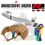 AGGRESSIVE ARMS R-LINE v2 for GLOCK  43 43X 48 "STAINLESS STEEL" TRIGGER RAINBOW PVD - With POLISHED TRIGGER BAR