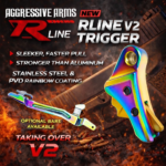 AGGRESSIVE ARMS R-LINE for GLOCK 20 / 21 "STAINLESS STEEL" V2 TRIGGER RAINBOW GOLD PVD - With POLISHED OEM GLOCK SP04417 TRIGGER BAR - Image 2