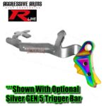 AGGRESSIVE ARMS R-LINE v2 for GLOCK GEN 1 2 3 4 5 "STAINLESS STEEL" TRIGGER RAINBOW / GOLD PVD - Image 7