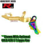 AGGRESSIVE ARMS R-LINE v2 for GLOCK GEN 1 2 3 4 5 "STAINLESS STEEL" TRIGGER RAINBOW / GOLD PVD - Image 8