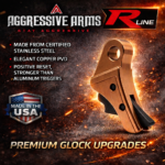 AGGRESSIVE ARMS R-LINE V2 for GLOCK 20 / 21 "STAINLESS STEEL" TRIGGER COPPER PVD - With POLISHED OEM GLOCK SP04417 TRIGGER BAR - Image 3