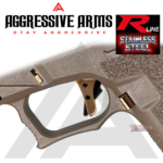 AGGRESSIVE ARMS R-LINE V2 for GLOCK 20 / 21 "STAINLESS STEEL" TRIGGER COPPER PVD - With POLISHED OEM GLOCK SP04417 TRIGGER BAR - Image 2