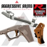 AGGRESSIVE ARMS R-LINE V2 for GLOCK GEN 3 / 4 "STAINLESS STEEL" TRIGGER ROSE COPPER PVD with BLACK SAFETY - With POLISHED TRIGGER BAR -  17 17L 18 19 22 23 26 27 31 32 33 34 35