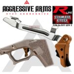 AGGRESSIVE ARMS R-LINE V2 for GLOCK GEN 5 "STAINLESS STEEL" TRIGGER COPPER PVD with BLACK SAFETY - With POLISHED TRIGGER BAR -  17 18 19 19X 22 23 26 27 31 32 33 34 35 45