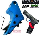 Tyrant Designs BLUE BLACK Trigger Shoe for M&P S&W 1.0 / 2.0 CRISP BREAK RESET