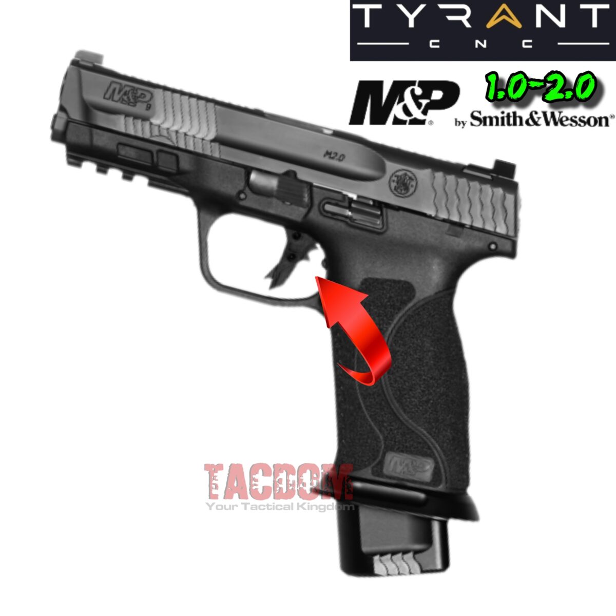 Tyrant Designs STEALTH BLACK Trigger Shoe for M&P S&W 1.0 / 2.0 CRISP BREAK RESET - Image 2