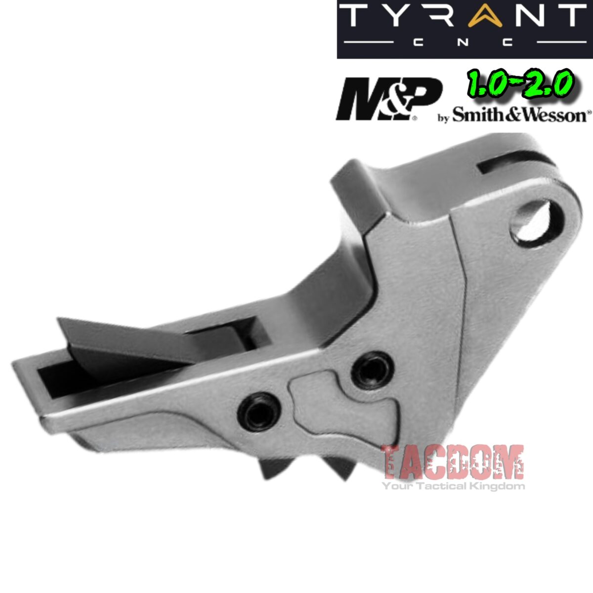 Tyrant Designs GREY BLACK Trigger Shoe for M&P S&W 1.0 / 2.0 CRISP BREAK RESET - Image 3