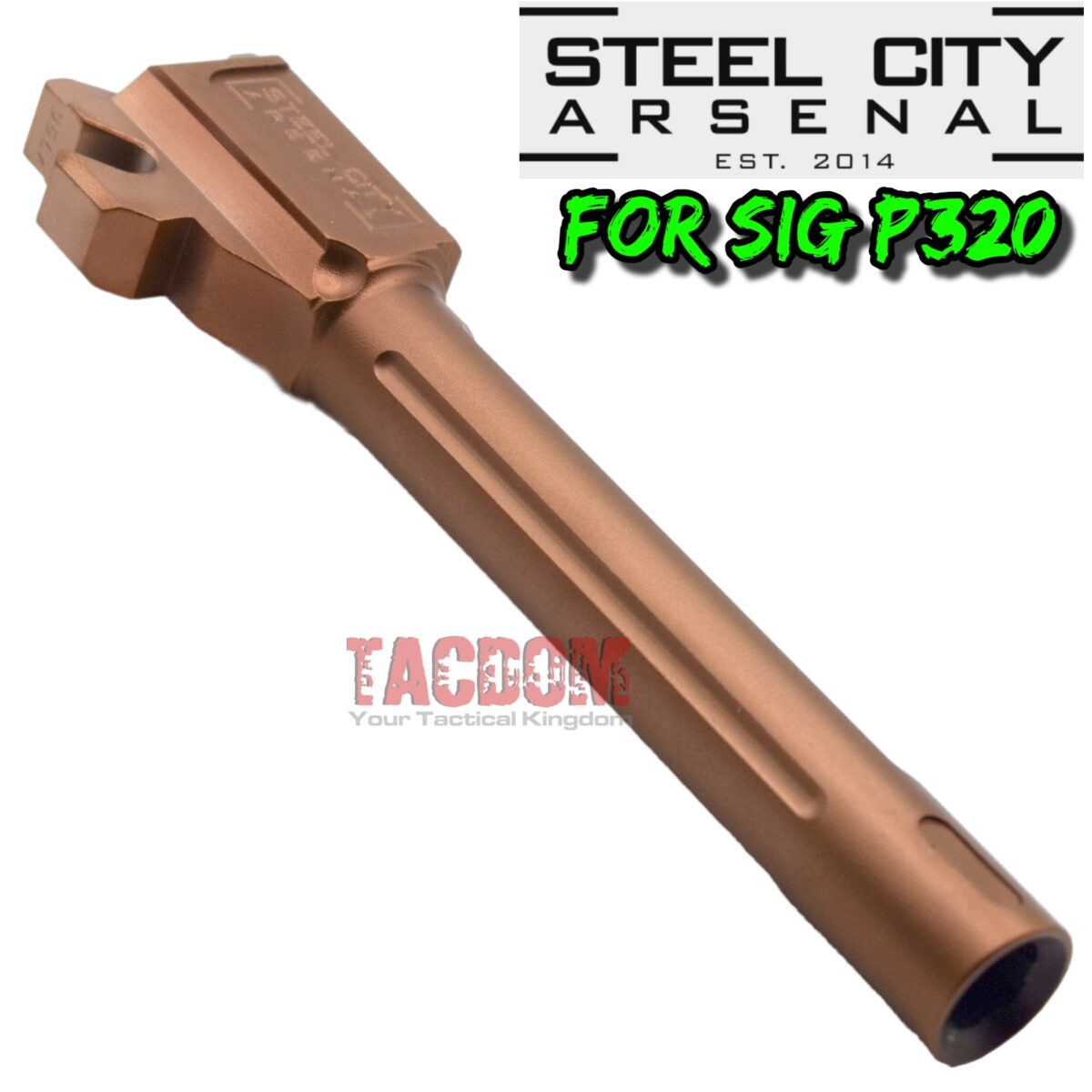 STEEL CITY ARSENAL FLUTED MATCH Barrel for SIG P320 FULL SIZE COPPER PVD 9mm - Image 3