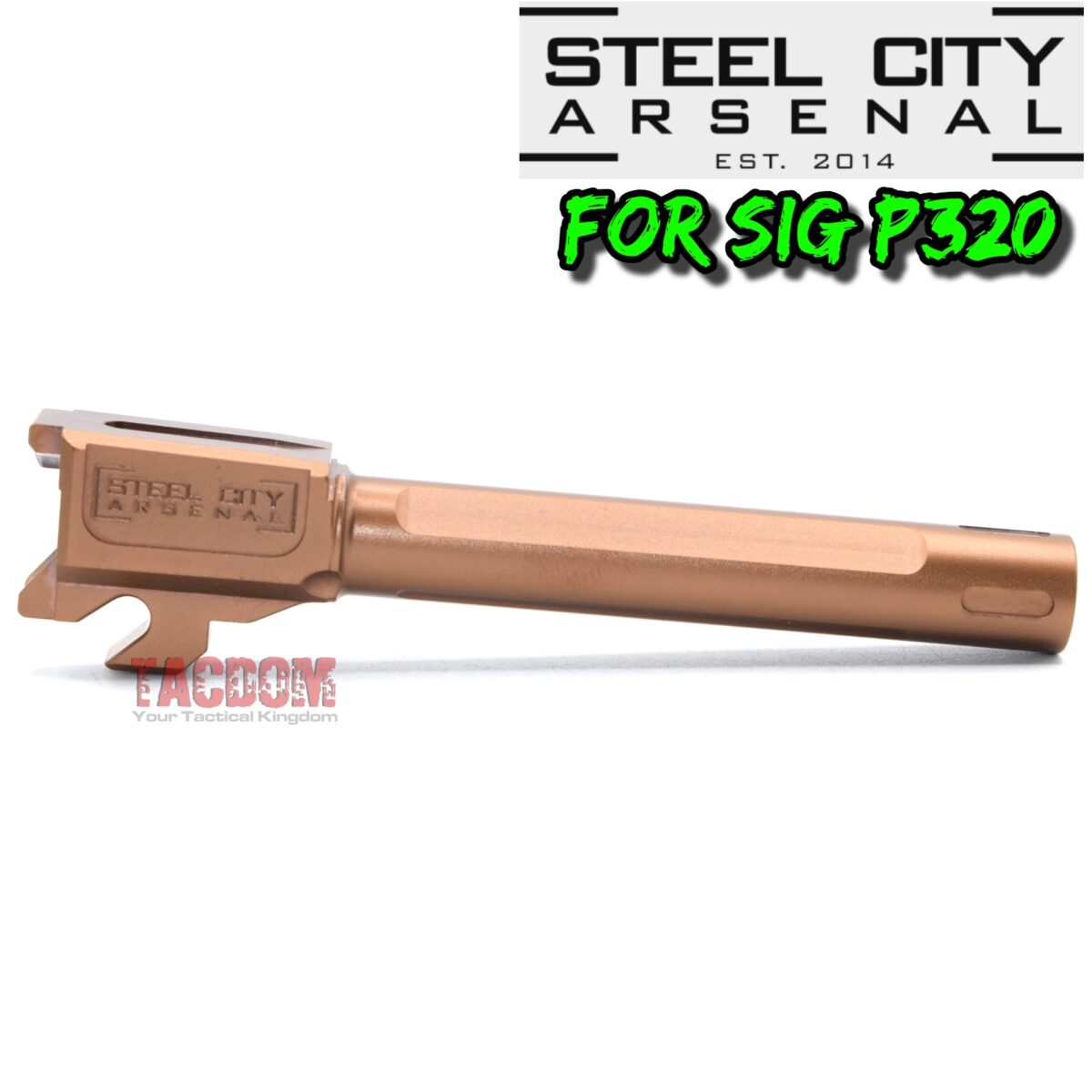 STEEL CITY ARSENAL FLUTED MATCH Barrel for SIG P320 FULL SIZE COPPER PVD 9mm - Image 2