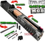 STEEL CITY ARSENAL "RARE" MGB COMPLETE BATTLEWORN GREY SLIDE For GLOCK 17 GEN 3 RMR CUT - COPPER BARREL +  SIGHTS - for GLOCK 17 GEN 3