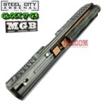 STEEL CITY ARSENAL "RARE" MGB COMPLETE BATTLEWORN GREY SLIDE For GLOCK 17 GEN 3 RMR CUT - COPPER BARREL +  SIGHTS - for GLOCK 17 GEN 3 - Image 6