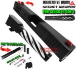 AGGRESSIVE ARMS COMPLETE SLIDE "SECRET WEAPON" For GLOCK 19 GEN 3 - SPIRAL TORNADO BARREL + UPPER PARTS + GLOW SIGHTS
