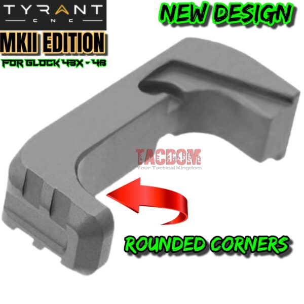 Tyrant Designs MKII VERSION Extended Magazine GREY / GRAY Release For GLOCK 43X - 48 ONLY - NEW DESIGN