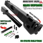 AGGRESSIVE ARMS COMPLETE SLIDE MASS DEFENSE For GLOCK 19 GEN 3 - FLUTED BARREL + UPPER PARTS + SIGHTS + STRIKE INDUSTRIES MASS DRIVER