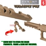 Tyrant Designs Extended Slide Stop "CUSTOM" FDE FLAT DARK EARTH "TAN" CERAKOTE Release GLOCK GEN 5 17 19 26 34 45 19X - Image 4