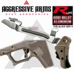 AGGRESSIVE ARMS R-LINE for GLOCK GEN 3 / 4 BILLET ALUMINUM TRIGGER FDE BLACK PVD - With POLISHED TRIGGER BAR -  17 17L 18 19 22 23 26 27 31 32 33 34 35