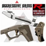 AGGRESSIVE ARMS R-LINE for GLOCK GEN 5 BILLET ALUMINUM TRIGGER FDE / BLACK - With POLISHED TRIGGER BAR -  17 18 19 19X 22 23 26 27 31 32 33 34 35 45
