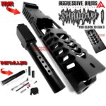 AGGRESSIVE ARMS BLACK SHADOW 1 PORTED SLIDE AND OCTA-PORT BARREL COMPLETE WITH PARTS INSTALLED FOR GLOCK 19 GEN 3