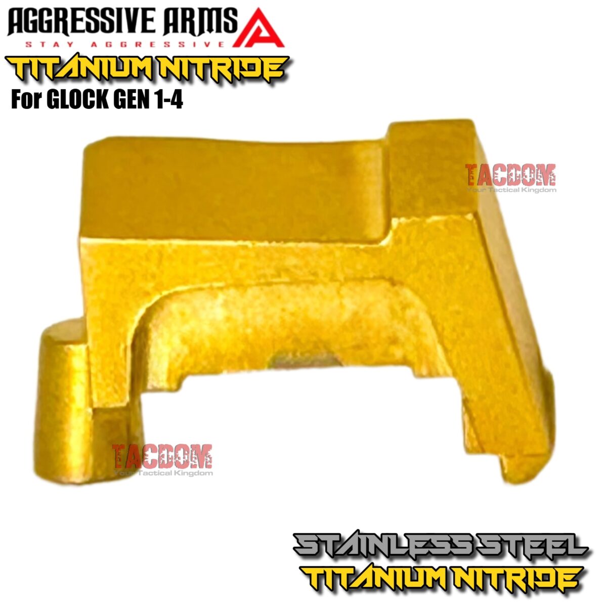 AGGRESSIVE ARMS TITANIUM GOLD STRIKER - COMPLETE DEPRESSOR ROD - EXTRACTOR - SLIDE PLATE for GLOCK GEN 1-4 - Image 6