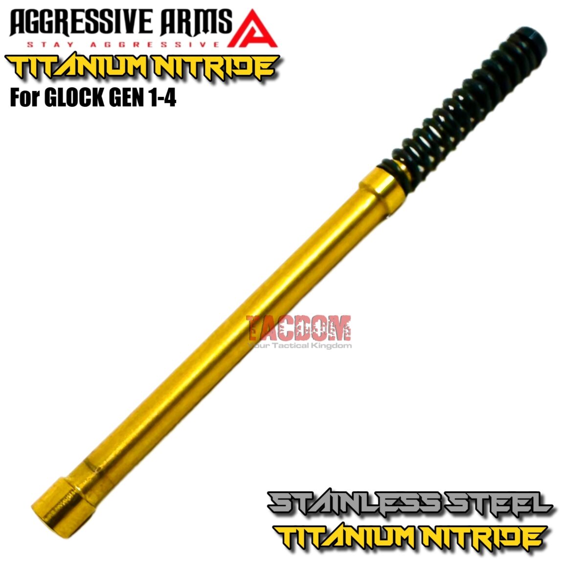 AGGRESSIVE ARMS TITANIUM GOLD STRIKER - COMPLETE DEPRESSOR ROD - EXTRACTOR - SLIDE PLATE for GLOCK GEN 1-4 - Image 5
