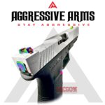 Aggressive Arms TOP LIGHT GATHERING 3 POINT Standard Height Stainless Steel JEWELRY RAINBOW plated Sights For Glock 17/19/19x/20/21/22/23/24/26/27/29/31/32/34/35/43/43x/45/48 - Image 2