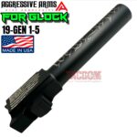 AGGRESSIVE ARMS "WE THE PEOPLE" EDITION BARREL FOR GLOCK 19 GEN 3 - BLACK NITRIDE - STAINLESS STEEL - Image 5