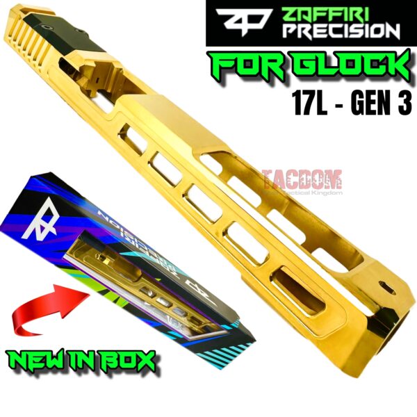 ZAFFIRI ZPS.3 GOLD SLIDE For GLOCK 17L - LONG SLIDE - GEN 3
