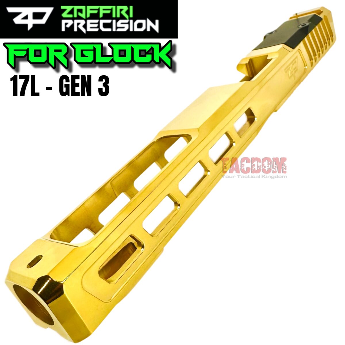 ZAFFIRI ZPS.3 GOLD SLIDE For GLOCK 17L - LONG SLIDE - GEN 3 - Image 3