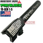 AGGRESSIVE ARMS "WE THE PEOPLE" EDITION BARREL FOR GLOCK 19 GEN 3 - BLACK NITRIDE - STAINLESS STEEL - Image 3