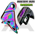 AGGRESSIVE ARMS RAZZOR JEWLERY RAINBOW FINISH for GLOCK GEN 1 2 3 4 5 "BILLET ALUMINUM" TRIGGER