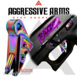 AGGRESSIVE ARMS RAZZOR JEWLERY RAINBOW FINISH for GLOCK GEN 1 2 3 4 5 "BILLET ALUMINUM" TRIGGER - Image 2