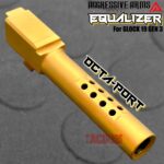 AGGRESSIVE ARMS EQUALIZER COMPLETE PORTED WHITE SLIDE + GOLD OCTA PORT BARREL + GOLD TITANIUM UPPER PARTS KIT + GOLD SIGHTS FOR GLOCK 19 GEN 3 - Image 3