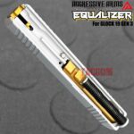 AGGRESSIVE ARMS EQUALIZER COMPLETE PORTED WHITE SLIDE + GOLD OCTA PORT BARREL + GOLD TITANIUM UPPER PARTS KIT + GOLD SIGHTS FOR GLOCK 19 GEN 3 - Image 5