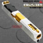AGGRESSIVE ARMS EQUALIZER COMPLETE PORTED WHITE SLIDE + GOLD OCTA PORT BARREL + GOLD TITANIUM UPPER PARTS KIT + GOLD SIGHTS FOR GLOCK 19 GEN 3 - Image 6