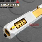AGGRESSIVE ARMS EQUALIZER COMPLETE PORTED WHITE SLIDE + GOLD OCTA PORT BARREL + GOLD TITANIUM UPPER PARTS KIT + GOLD SIGHTS FOR GLOCK 19 GEN 3 - Image 8