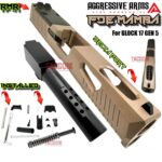AGGRESSIVE ARMS FDE MAMBA PORTED SLIDE AND BARREL COMPLETE WITH PARTS INSTALLED FOR GLOCK 17 GEN 5 - VAPOR
