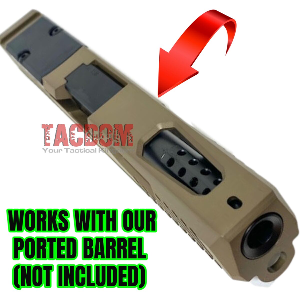 AGGRESSIVE ARMS "SMOKE" FDE PORTED SLIDE FOR GLOCK 17 GEN 3 - Image 6