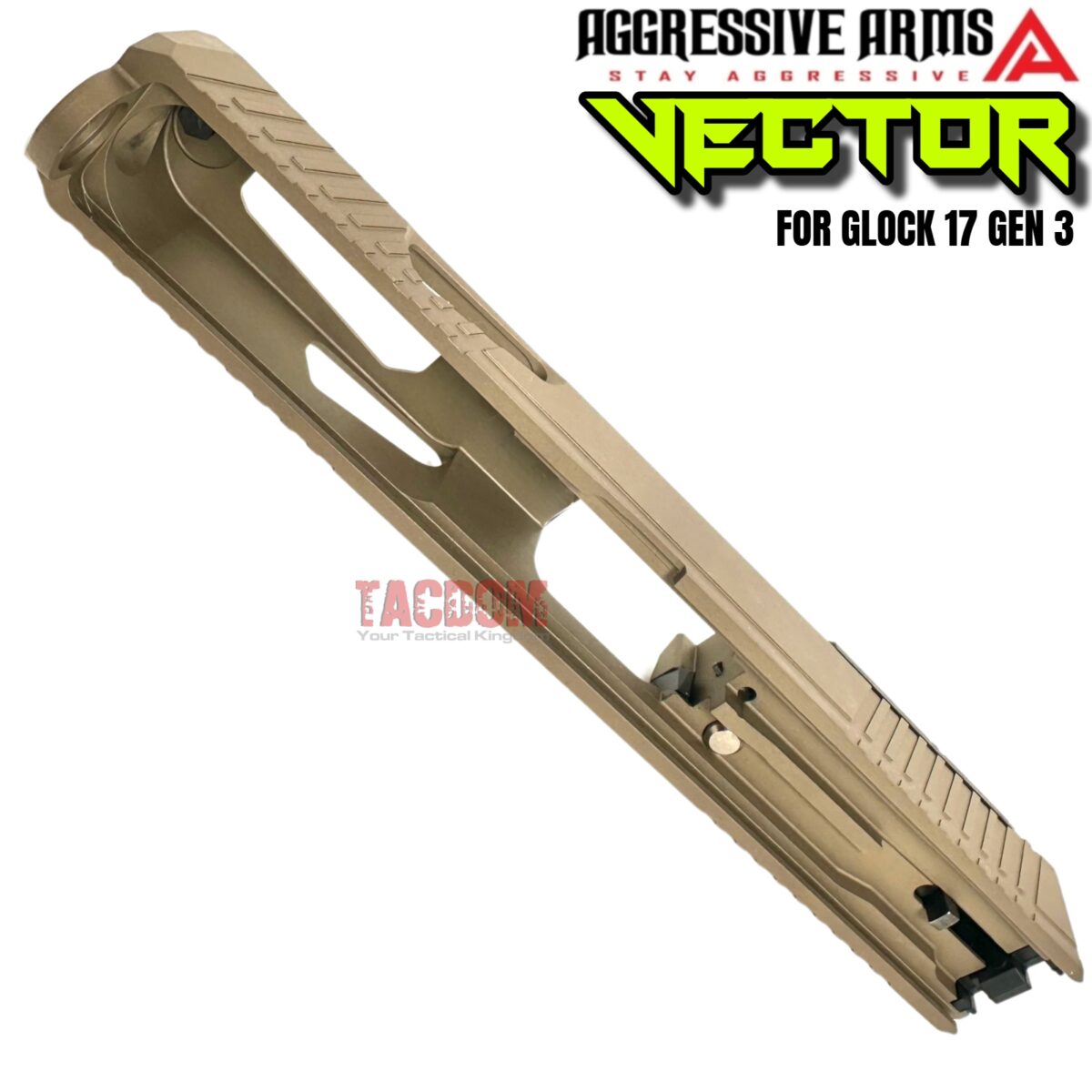 AGGRESSIVE ARMS VECTOR FDE COMPLETE PORTED SLIDE + UPPER PARTS KIT INSTALLED + SIGHTS FOR GLOCK 17 GEN 3 - Image 5