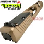 AGGRESSIVE ARMS VECTOR FDE COMPLETE PORTED SLIDE + UPPER PARTS KIT INSTALLED + SIGHTS FOR GLOCK 17 GEN 3 - Image 4